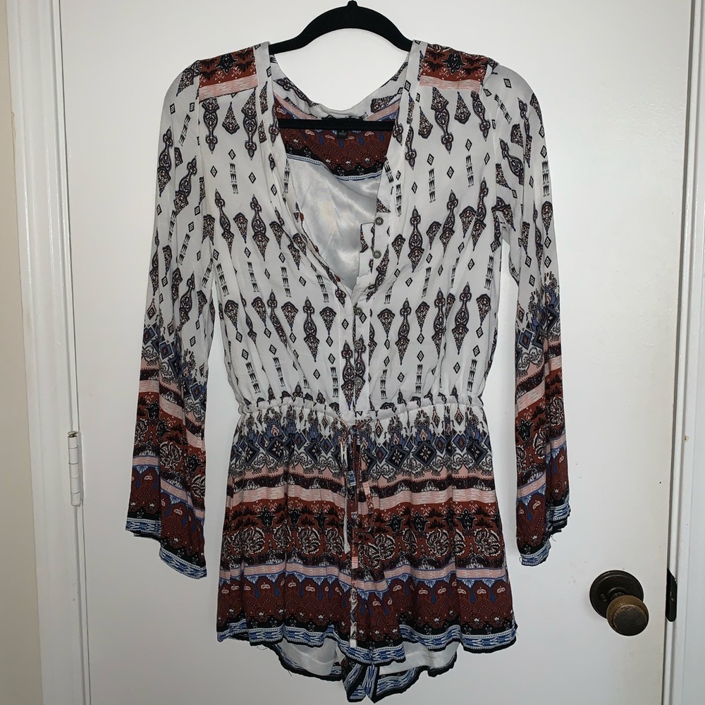 Patterned romper